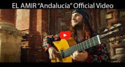 el amir interpretando guitarra flamenca en su video oficial del single andalucia